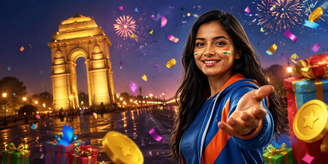 Indian Gate in Delhi with cricket fans enjoying Teen Patti gaming online